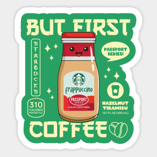 Hazelnut Tiramisu Iced Coffee for Coffee lovers and Starbucks Fans Sticker